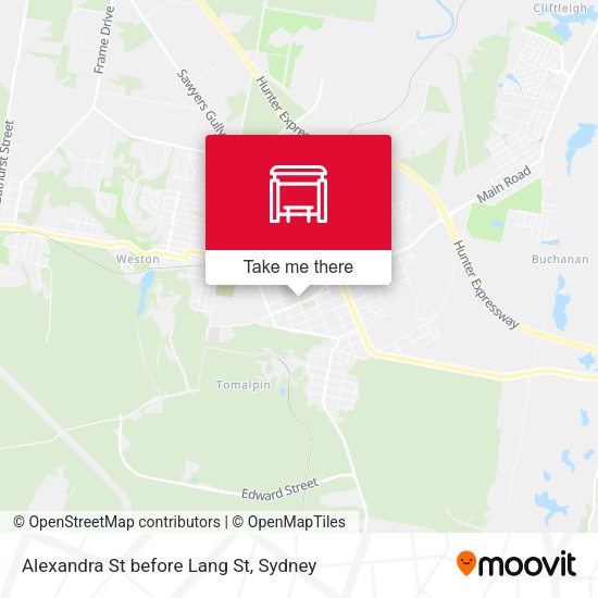 Alexandra St before Lang St map