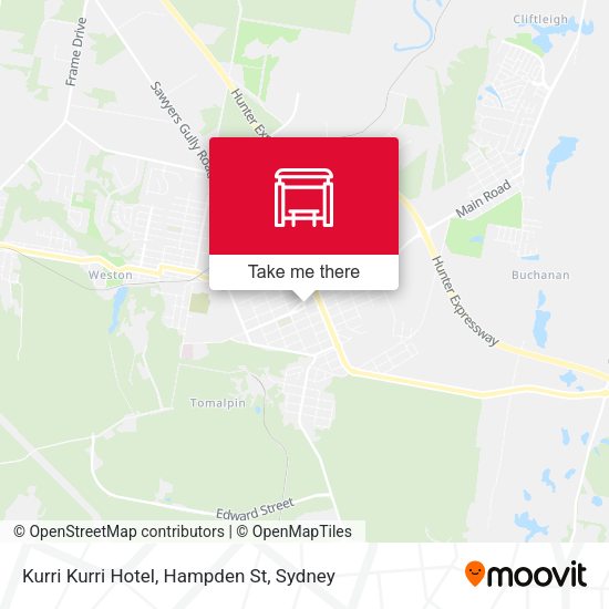 Kurri Kurri Hotel, Hampden St map