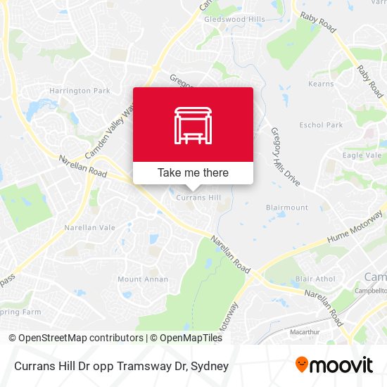 Currans Hill Dr opp Tramsway Dr map