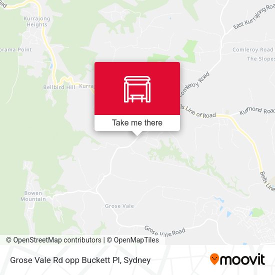 Grose Vale Rd opp Buckett Pl map