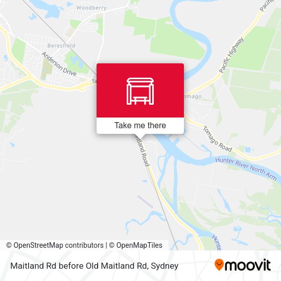 Maitland Rd before Old Maitland Rd map