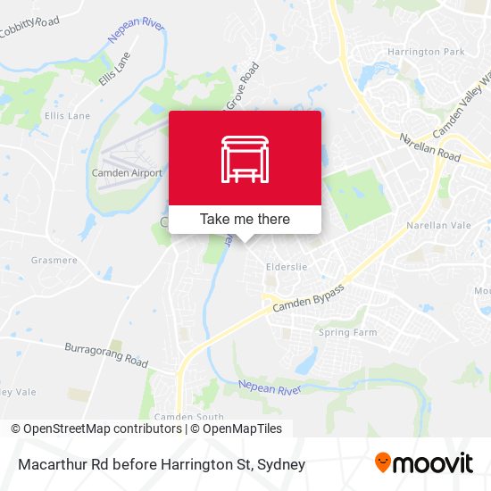 Macarthur Rd before Harrington St map