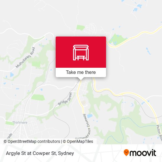 Argyle St at Cowper St map