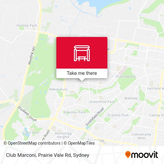 Club Marconi, Prairie Vale Rd map