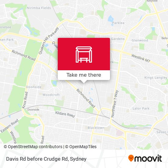 Davis Rd before Crudge Rd map