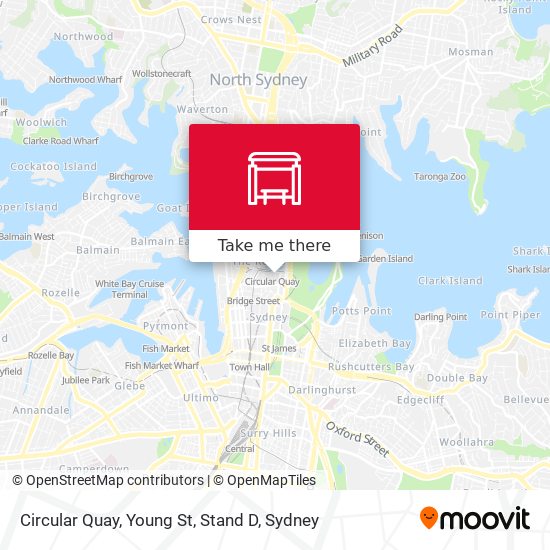 Circular Quay, Young St, Stand D map