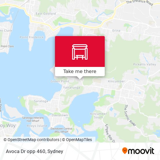 Avoca Dr opp 460 map