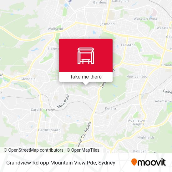 Grandview Rd opp Mountain View Pde map