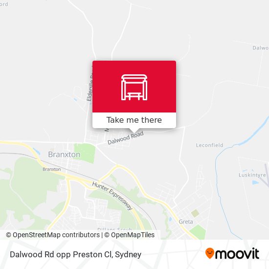 Dalwood Rd opp Preston Cl map