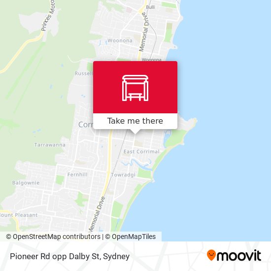 Pioneer Rd opp Dalby St map