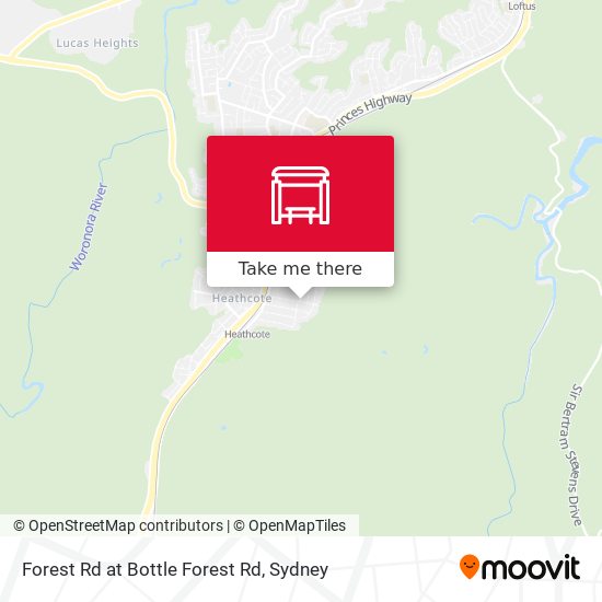 Forest Rd at Bottle Forest Rd map