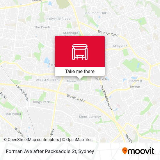 Forman Ave after Packsaddle St map