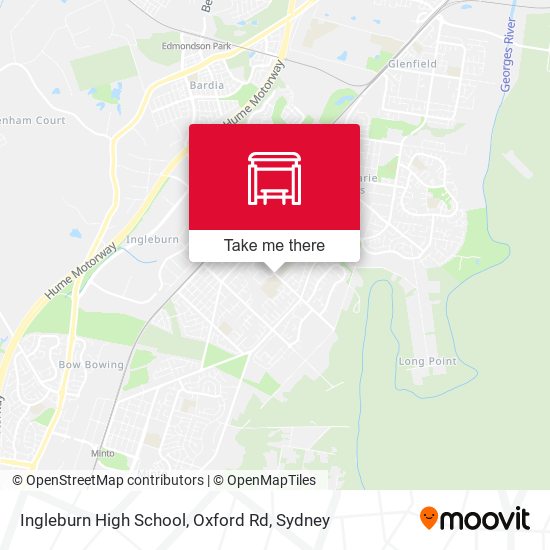 Ingleburn High School, Oxford Rd map