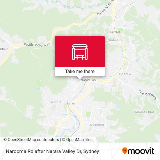 Narooma Rd after Narara Valley Dr map