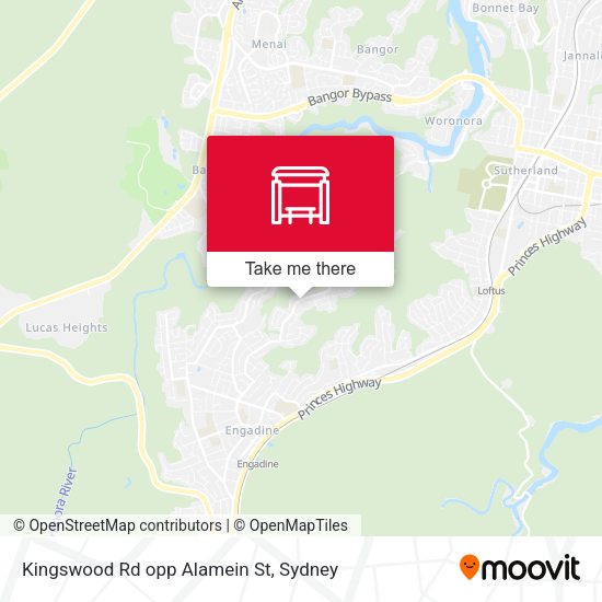 Kingswood Rd opp Alamein St map