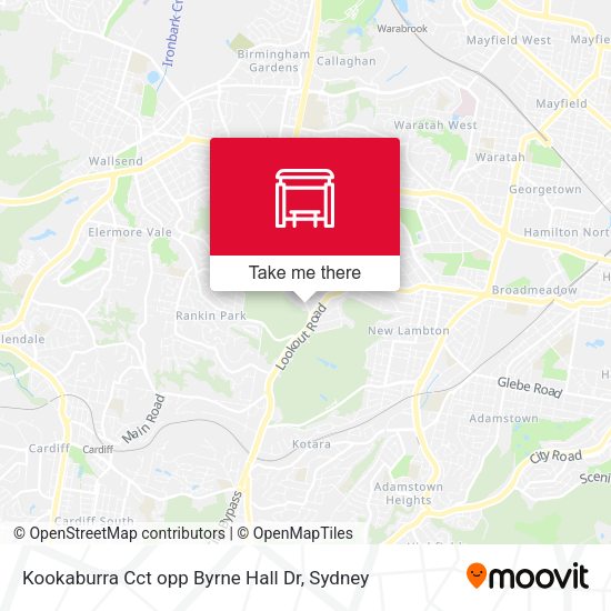 Kookaburra Cct opp Byrne Hall Dr map
