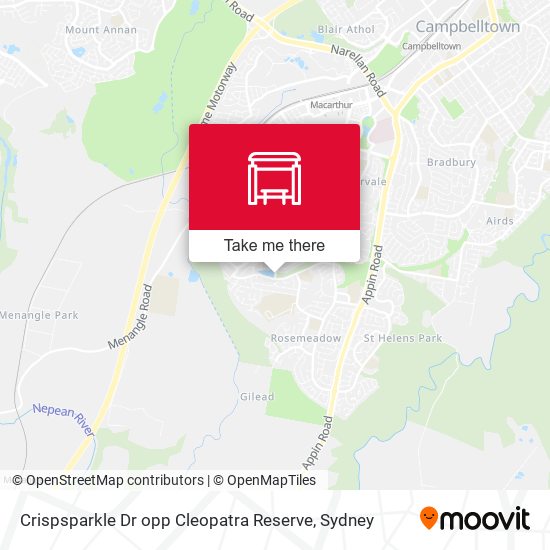 Crispsparkle Dr opp Cleopatra Reserve map