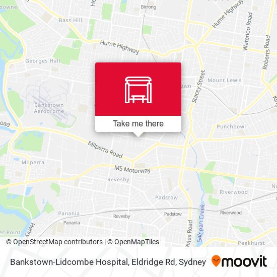 Bankstown-Lidcombe Hospital, Eldridge Rd map