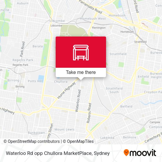 Waterloo Rd opp Chullora MarketPlace map
