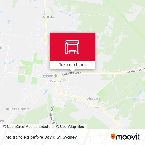 Maitland Rd before David St map