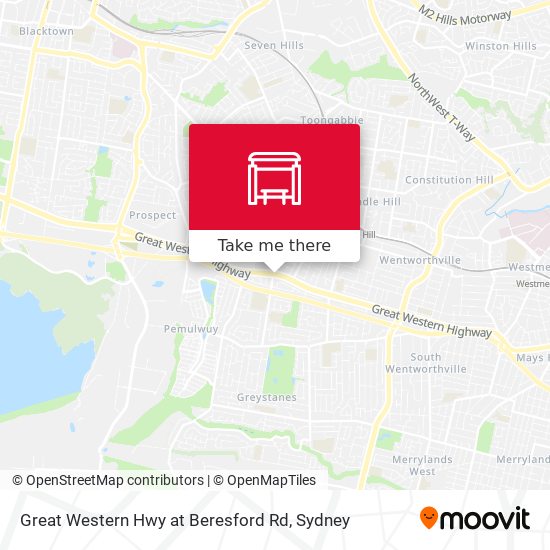 Great Western Hwy at Beresford Rd map