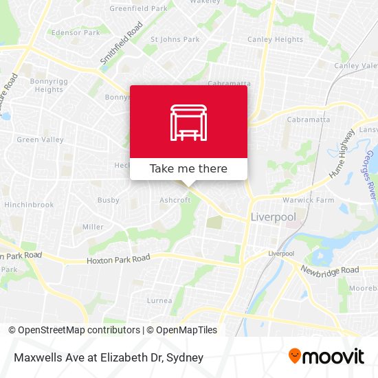 Maxwells Ave at Elizabeth Dr map