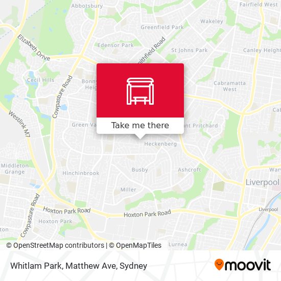 Whitlam Park, Matthew Ave map
