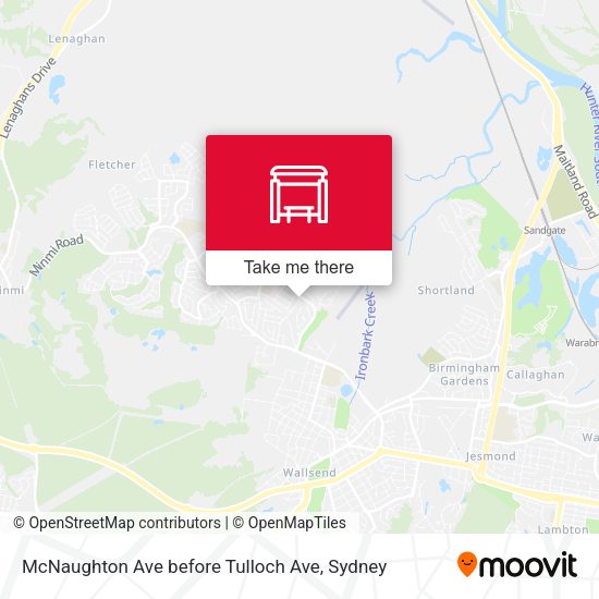 McNaughton Ave before Tulloch Ave map