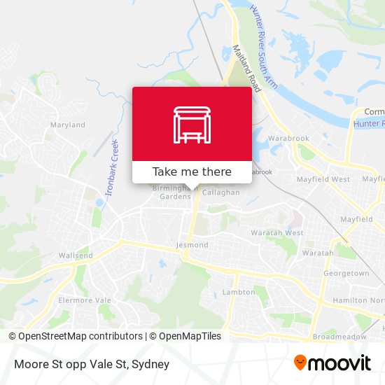 Moore St opp Vale St map