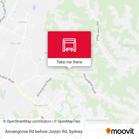 Annangrove Rd before Joylyn Rd map