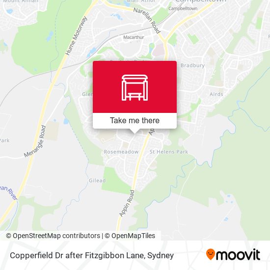 Copperfield Dr after Fitzgibbon Lane map