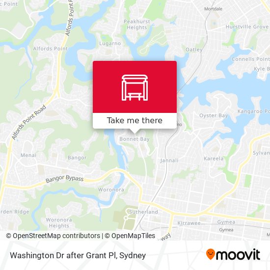 Washington Dr after Grant Pl map