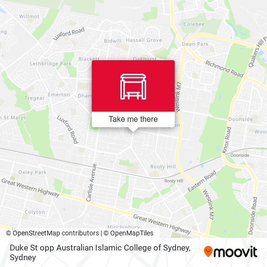 Duke St opp Australian Islamic College of Sydney map