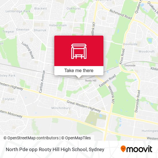 North Pde opp Rooty Hill High School map