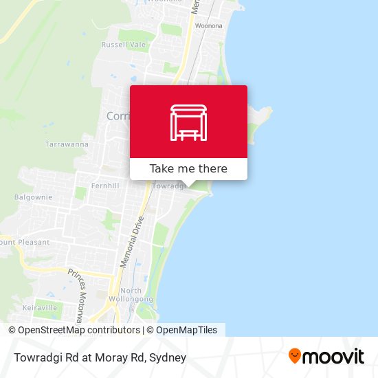 Towradgi Rd at Moray Rd map