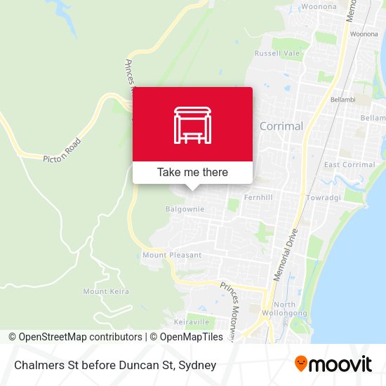 Chalmers St before Duncan St map