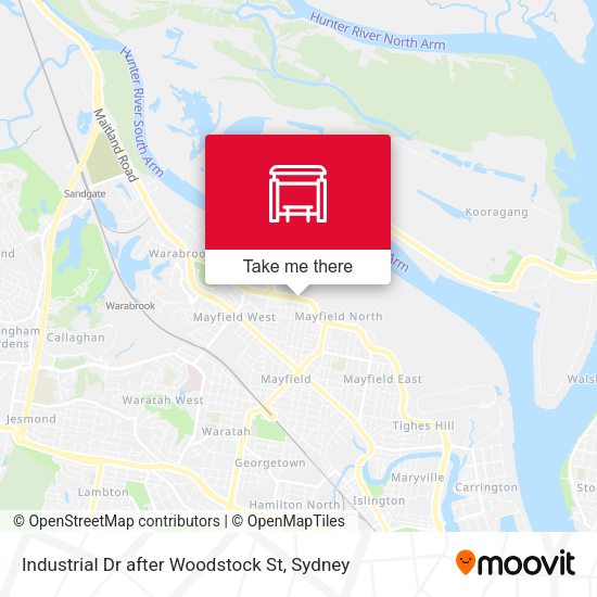 Industrial Dr after Woodstock St map