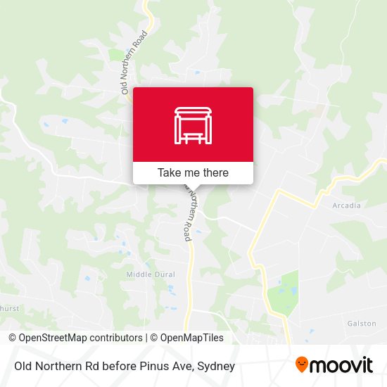 Old Northern Rd before Pinus Ave map