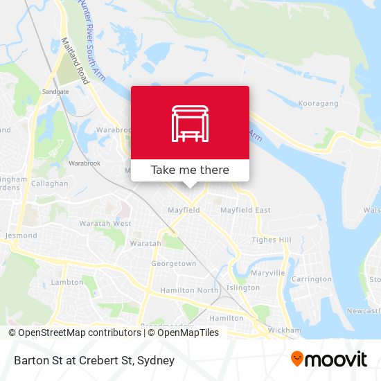 Barton St at Crebert St map