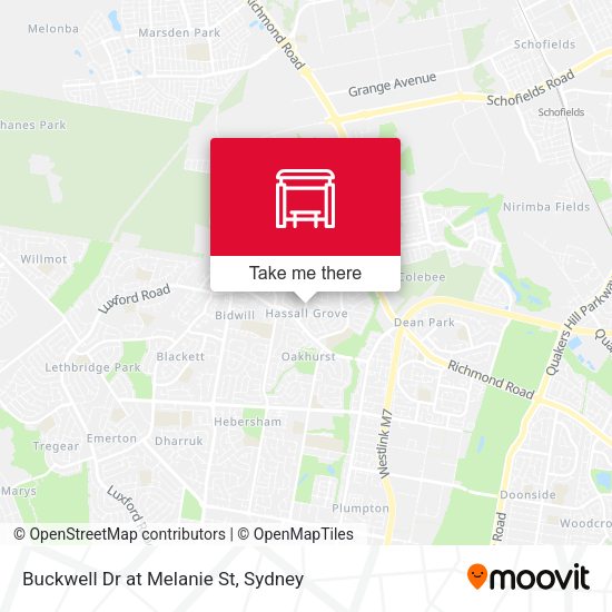 Buckwell Dr at Melanie St map