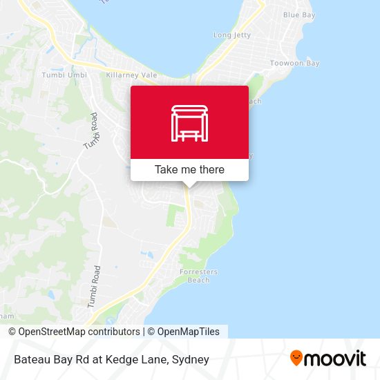 Bateau Bay Rd at Kedge Lane map