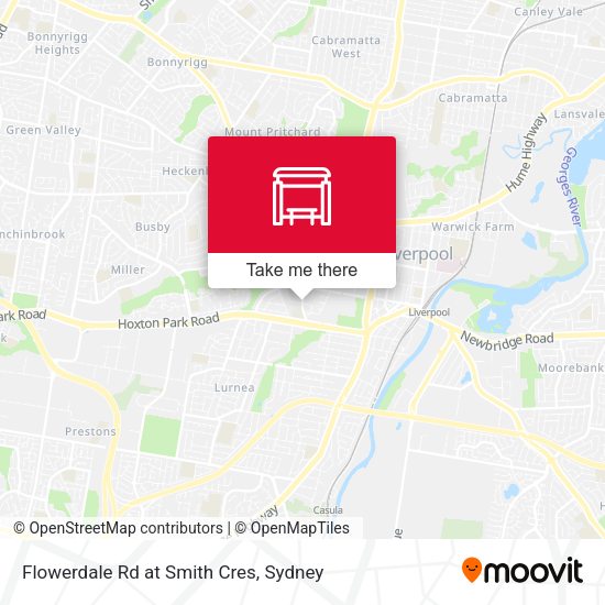 Flowerdale Rd at Smith Cres map