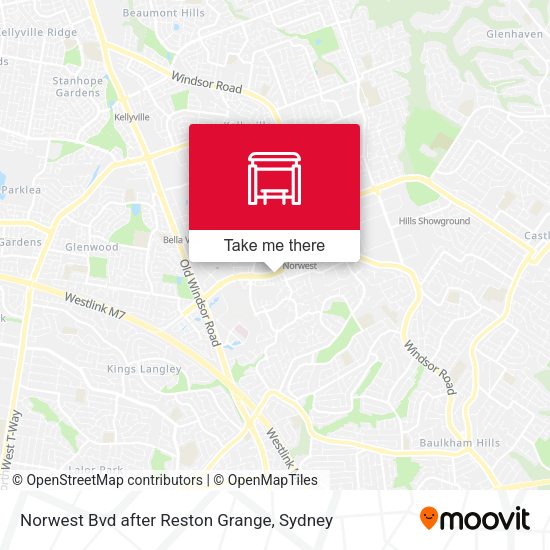 Norwest Bvd after Reston Grange map