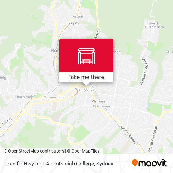 Pacific Hwy opp Abbotsleigh College map