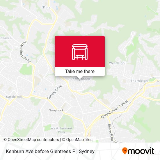 Kenburn Ave before Glentrees Pl map