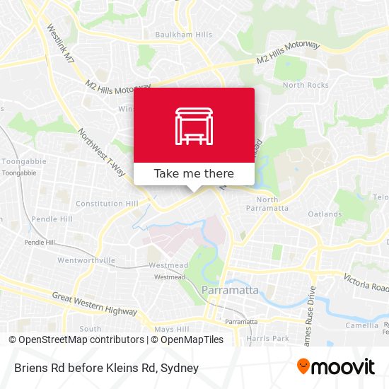 Briens Rd before Kleins Rd map