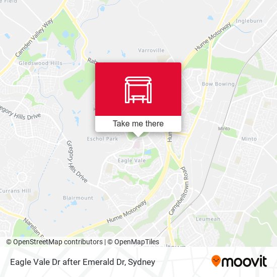 Eagle Vale Dr after Emerald Dr map