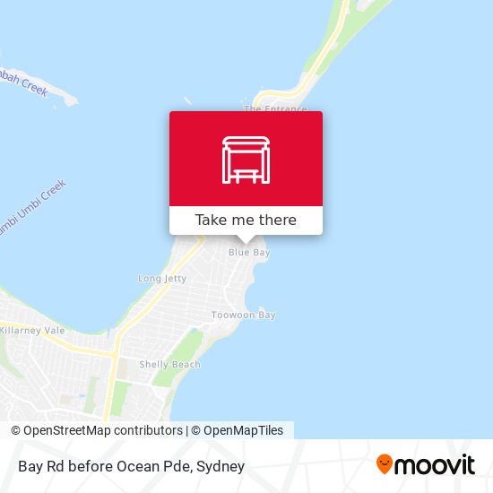 Bay Rd before Ocean Pde map