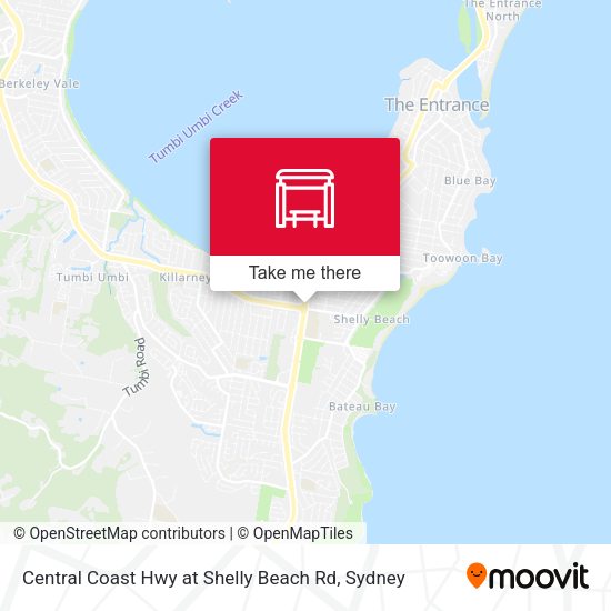 Central Coast Hwy at Shelly Beach Rd map