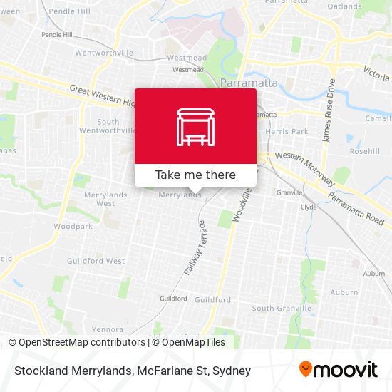 Mapa Stockland Merrylands, McFarlane St